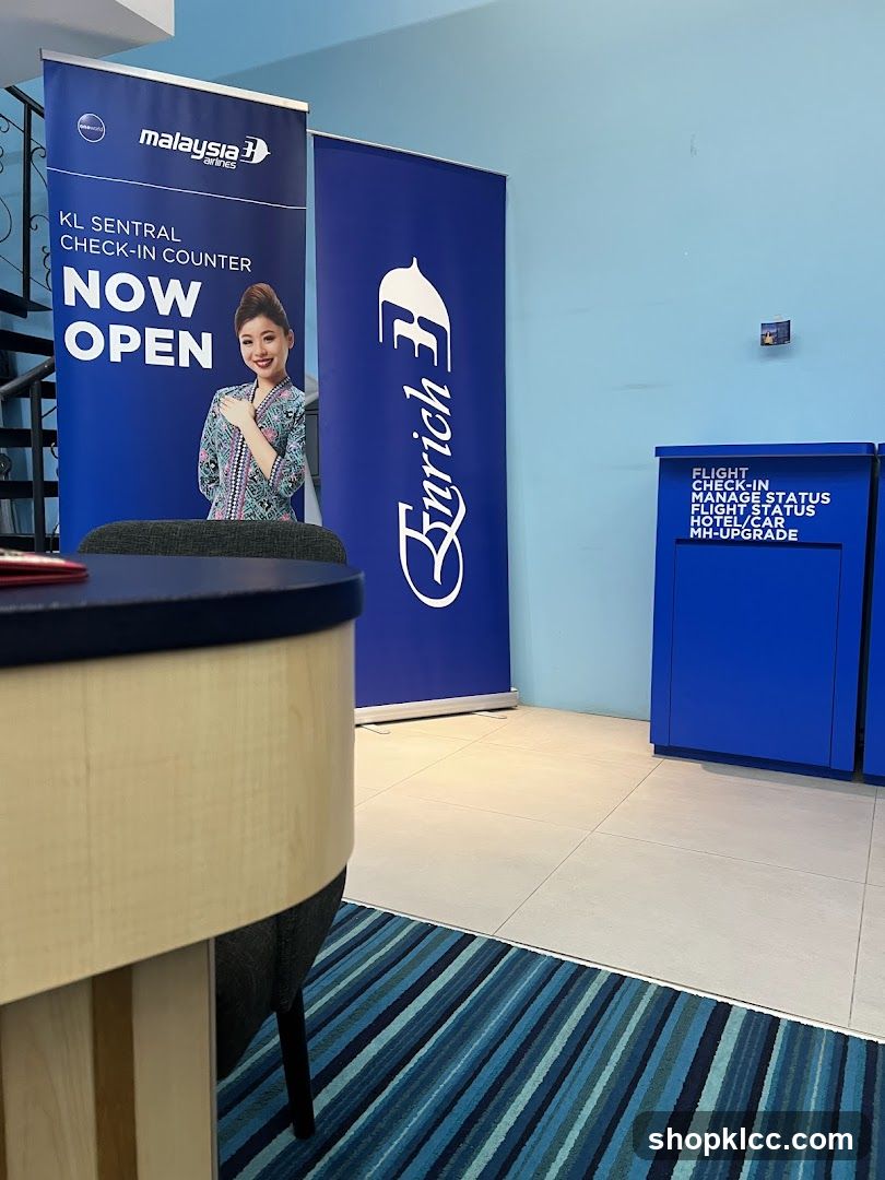 Malaysia Airlines KL Sentral Check-In Counter