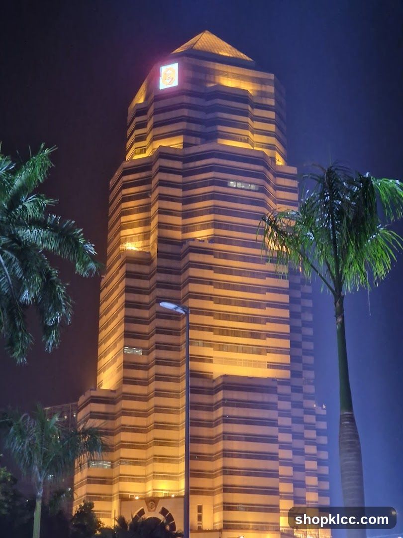 Illuminated Skyscraper at Night