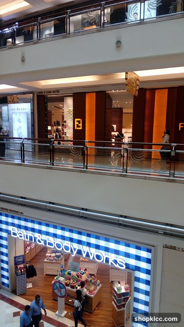 Mall interior with shops