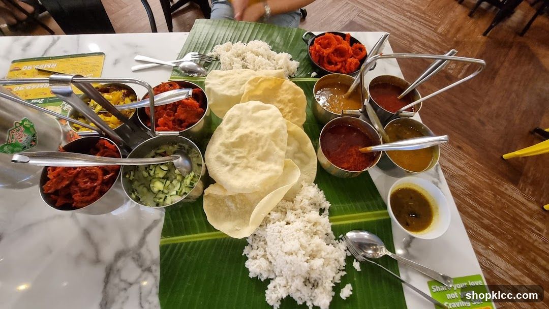 Indian Meal with Rice and Curries
