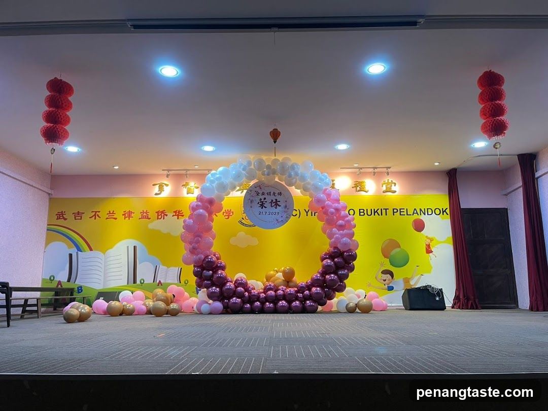 Stage Decoration with Balloons and Lanterns