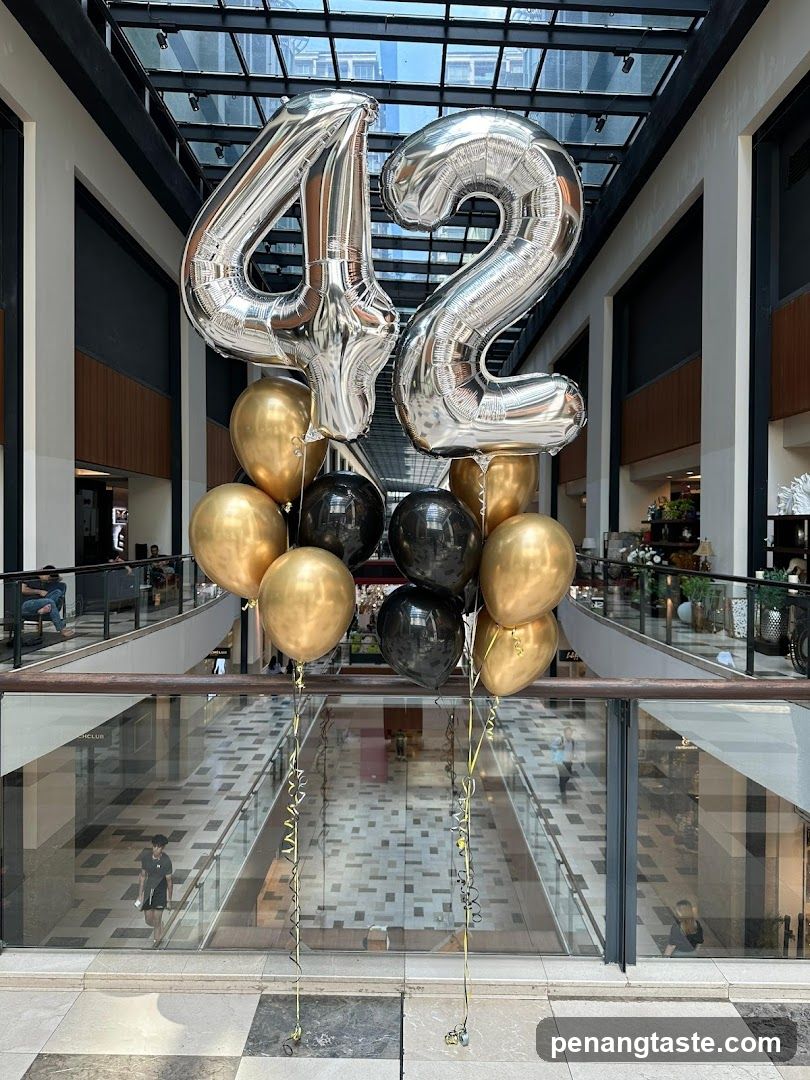 Balloons for a 42nd Birthday