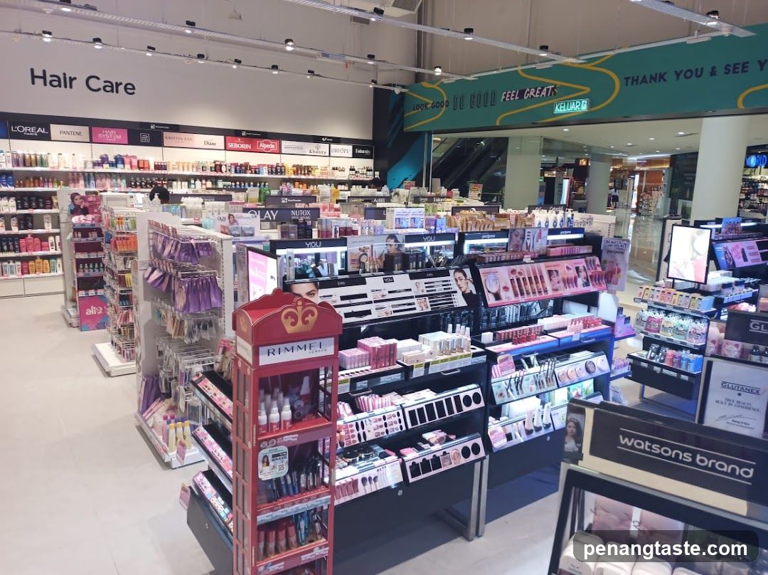 Cosmetics and Hair Care Products Display