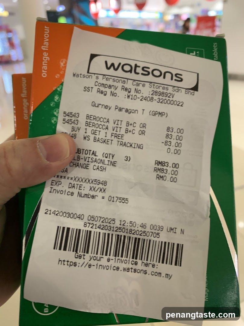 Watsons Receipt