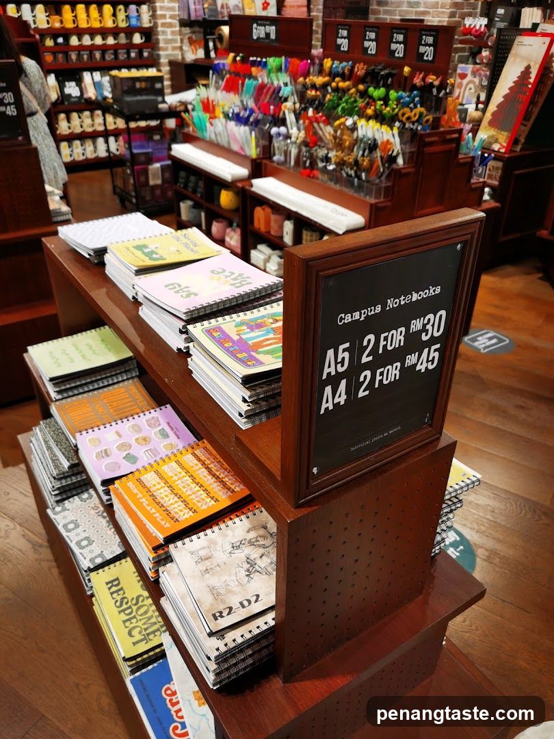Notebooks and Pens Display