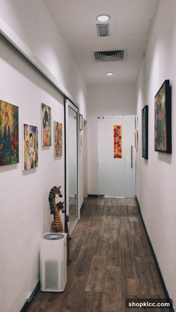 Hallway with Artwork