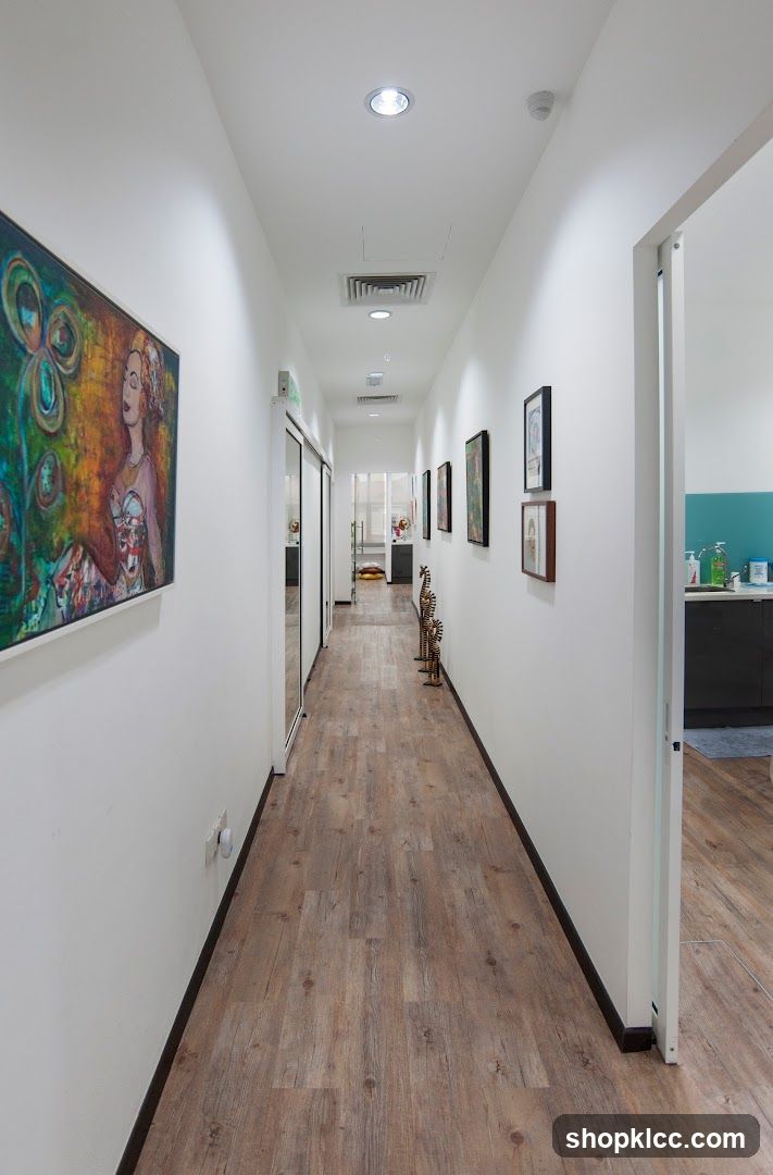 Hallway with Artwork