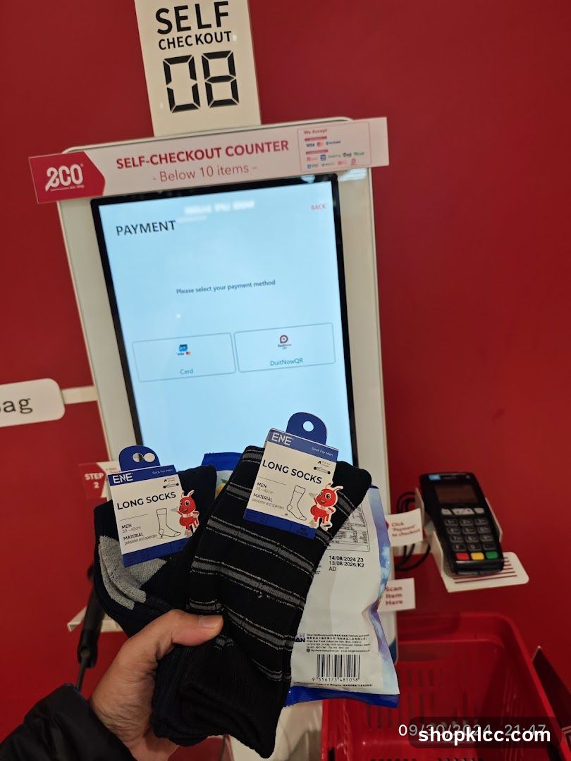 Self-Checkout Counter with Socks