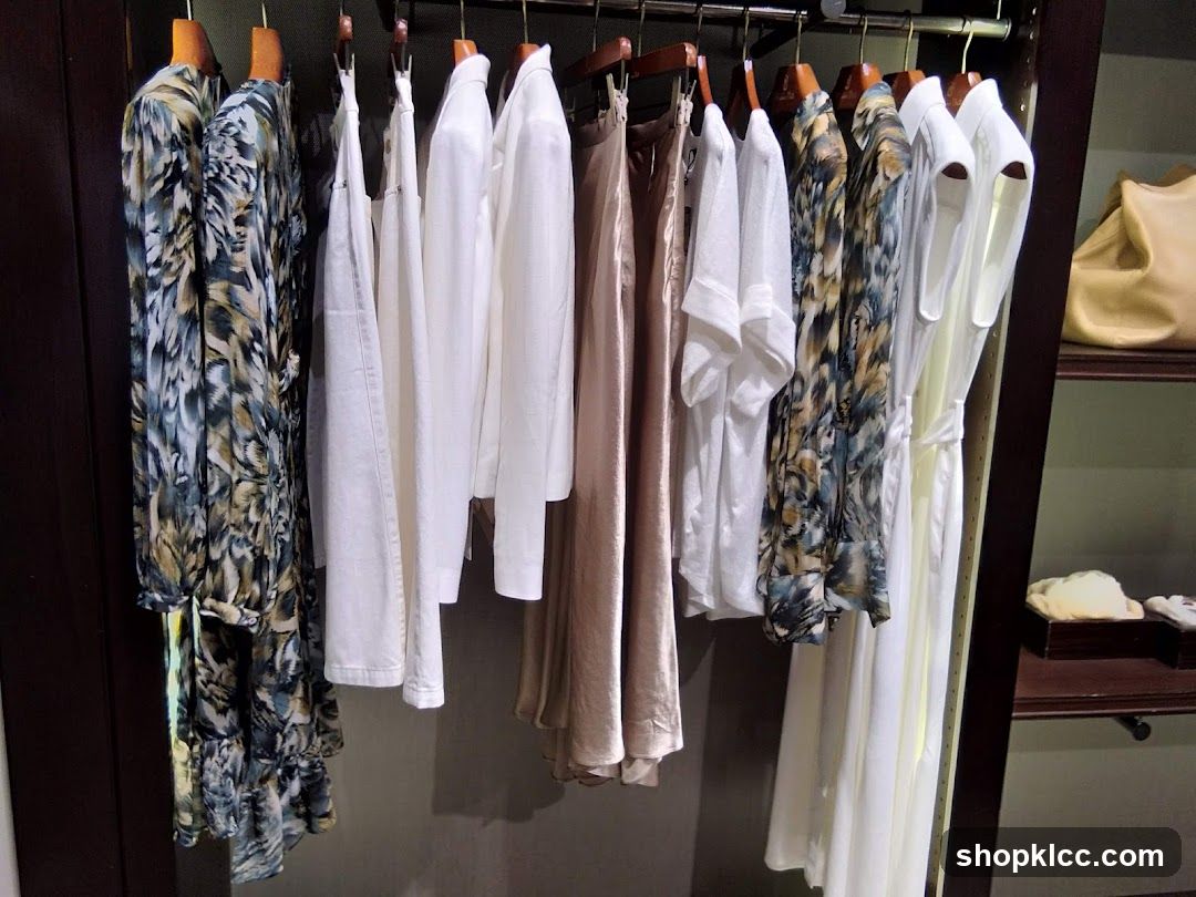 Clothing Rack with Dresses and Shirts