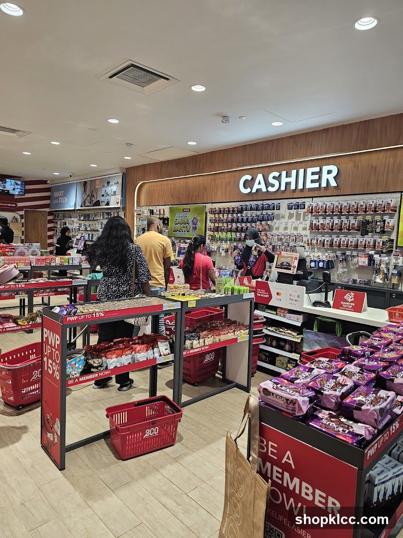 Store Interior with Cashier and Merchandise