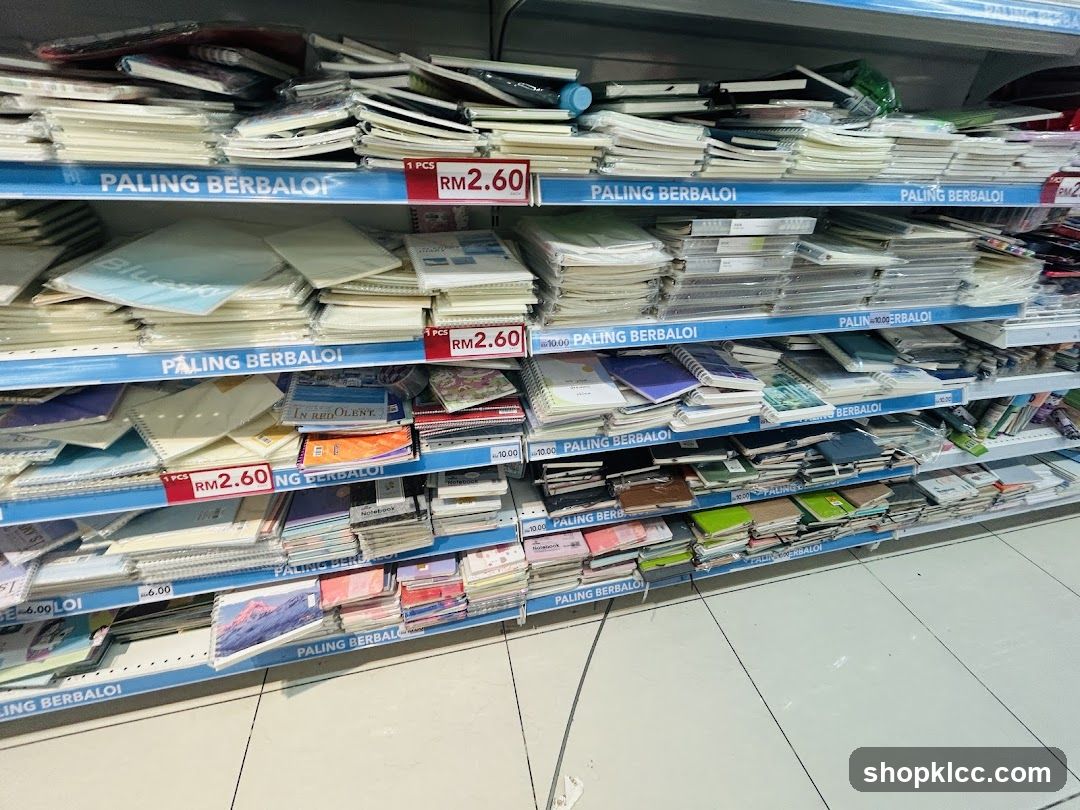 Notebooks on Shelves