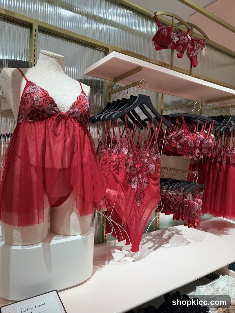 Red Lingerie Display