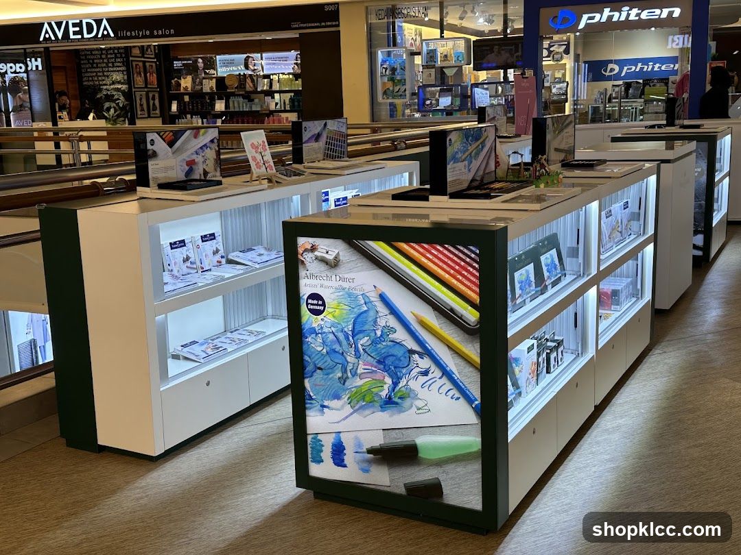 Art supplies display