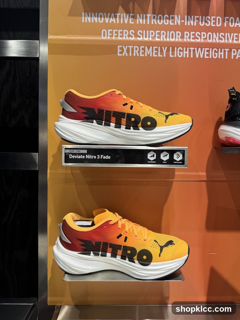 Puma Running Shoes Display