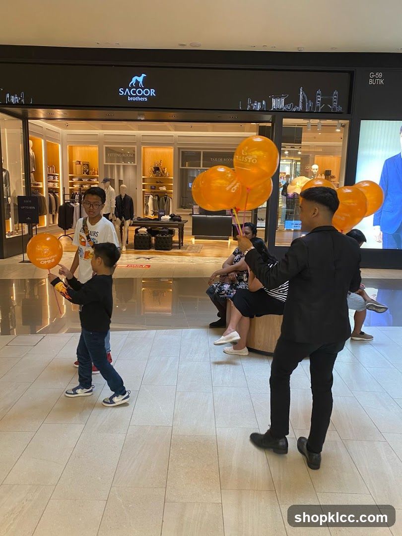 Mall Interior with Balloon Activity