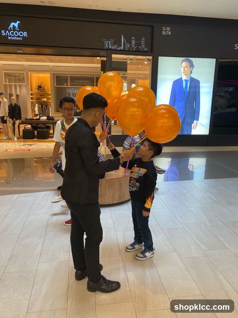 Balloons in Mall Corridor