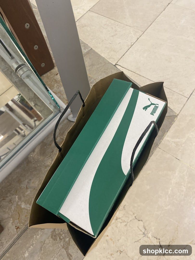 Puma Shoe Box in Shopping Bag