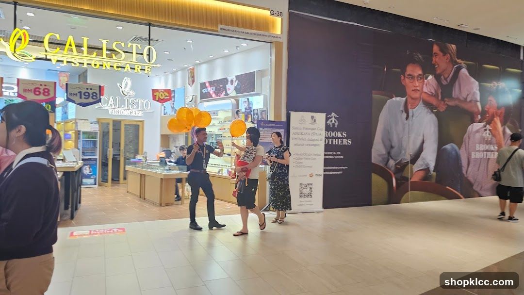 Shopping Mall Interior with Storefront and Advertisements