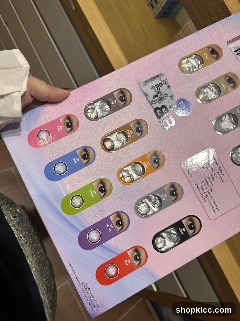 Contact Lens Display Board