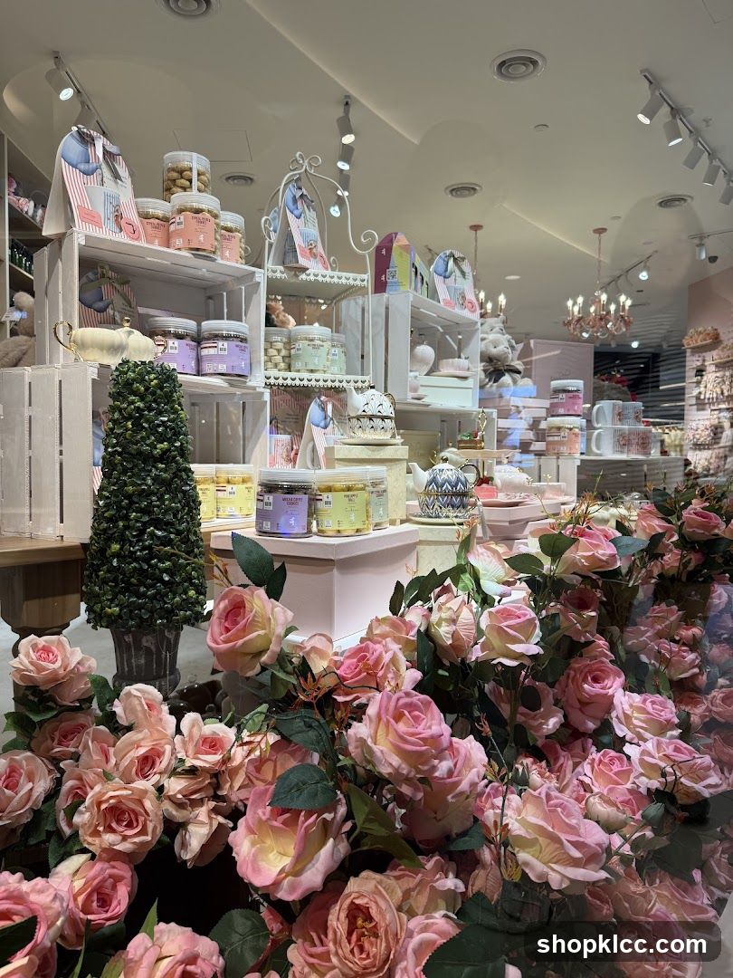 Pastel Pink Floral Display with Confectionery