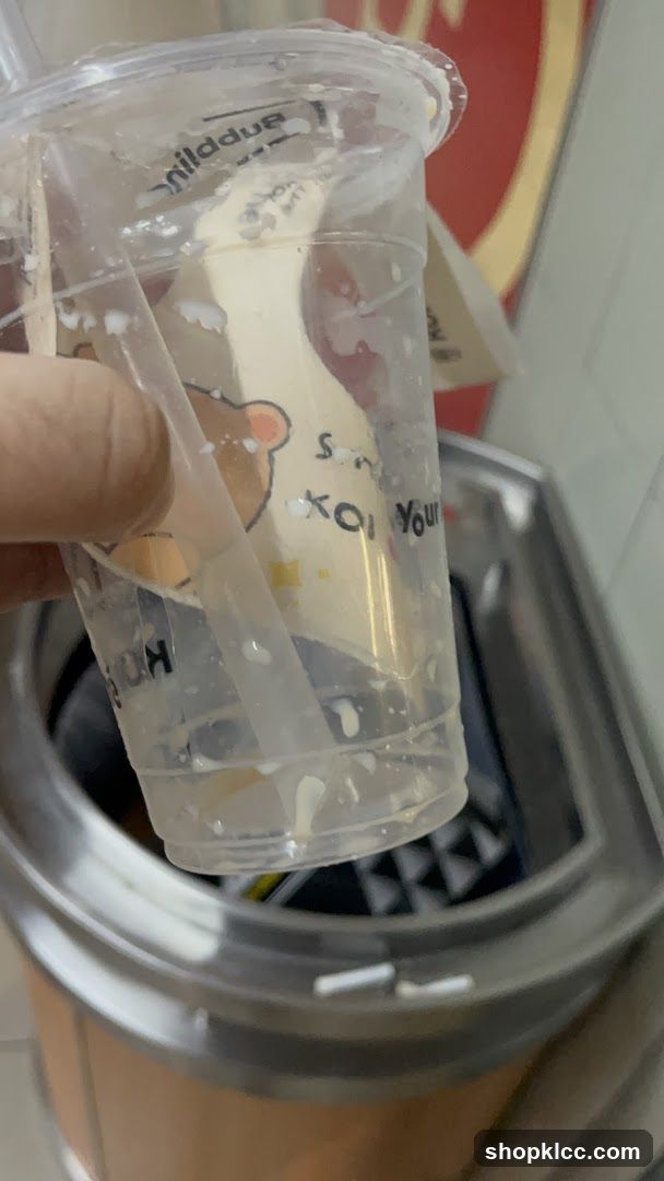 Used Bubble Tea Cup