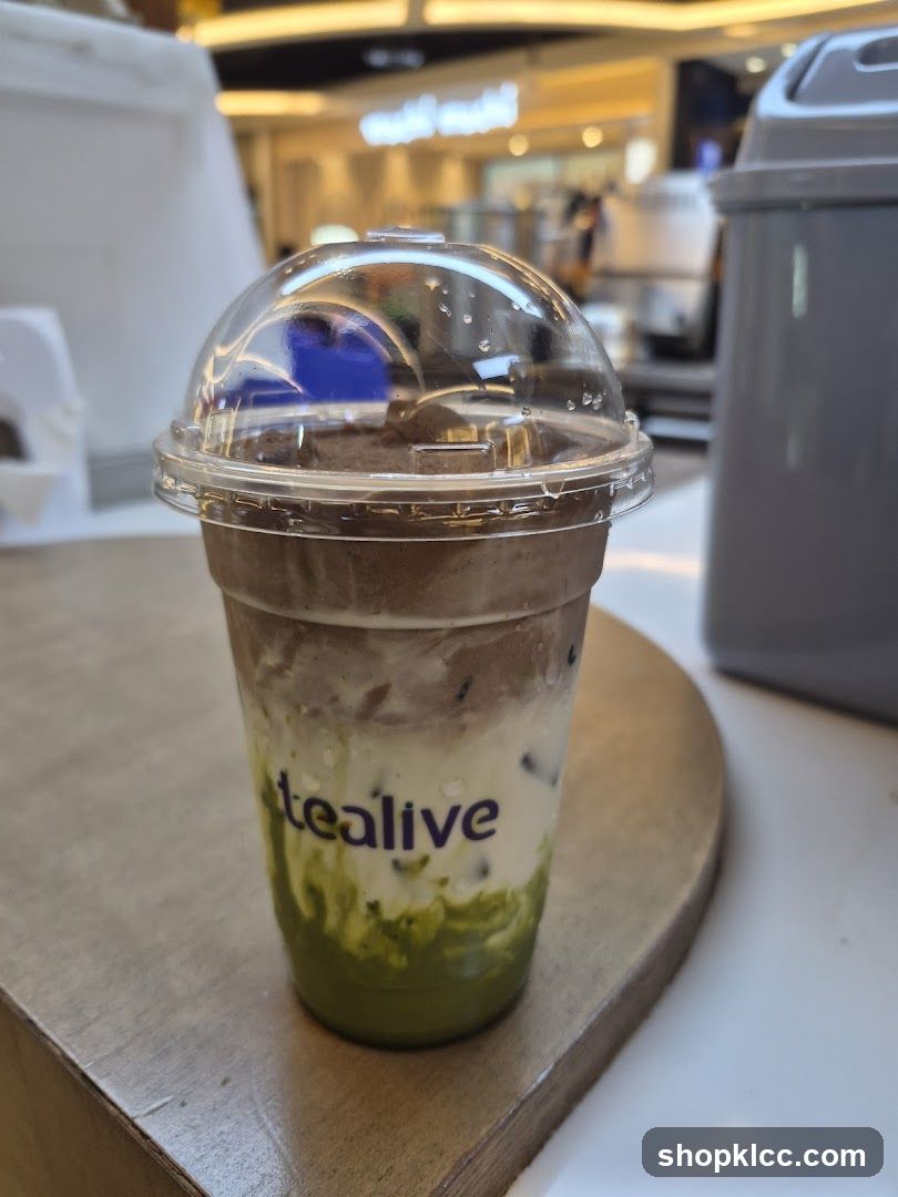 Iced Drink with Matcha and Chocolate