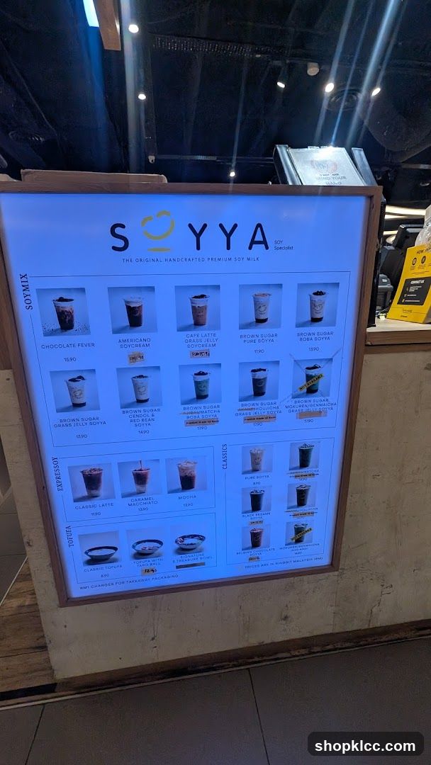 SOYYA Menu