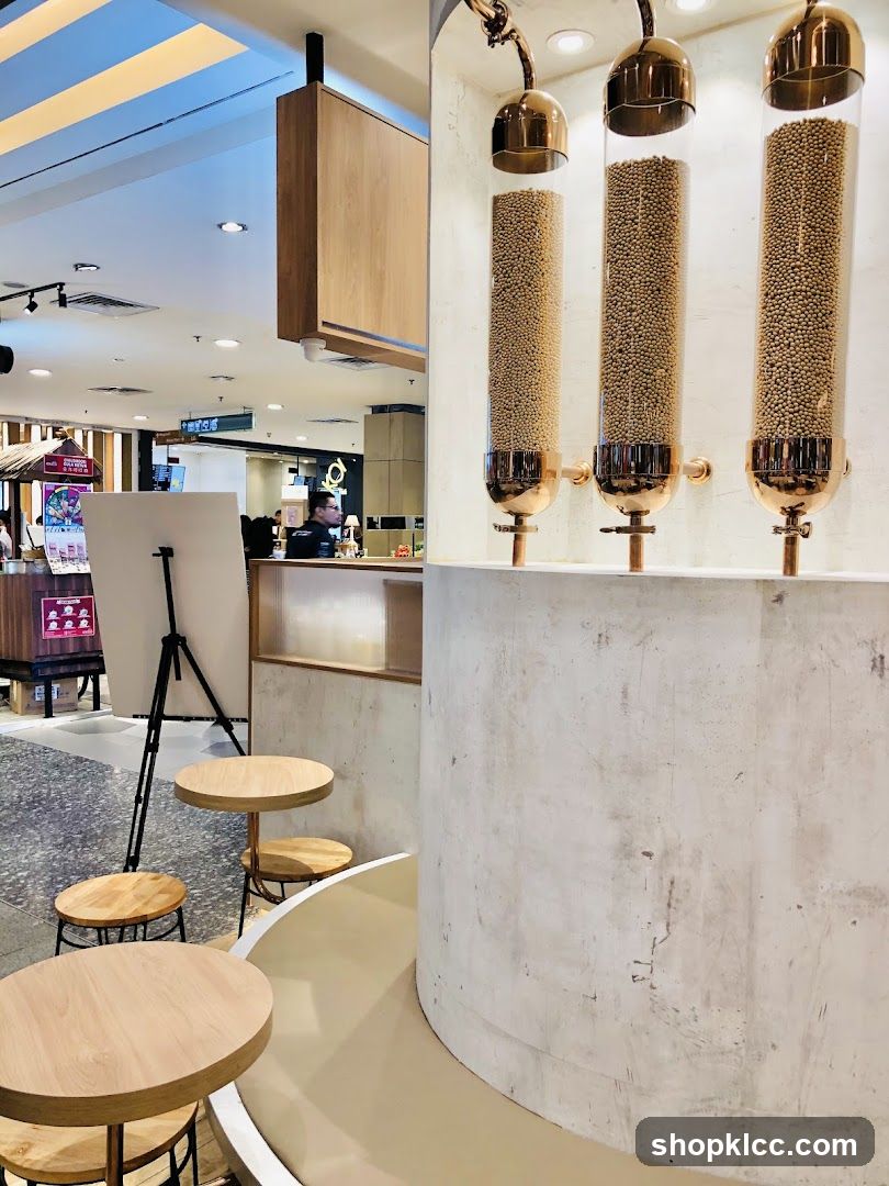 Cafe Interior with Bean Dispensers