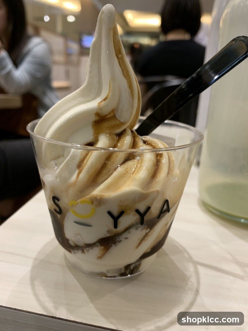 Soft Serve Ice Cream with Sauce