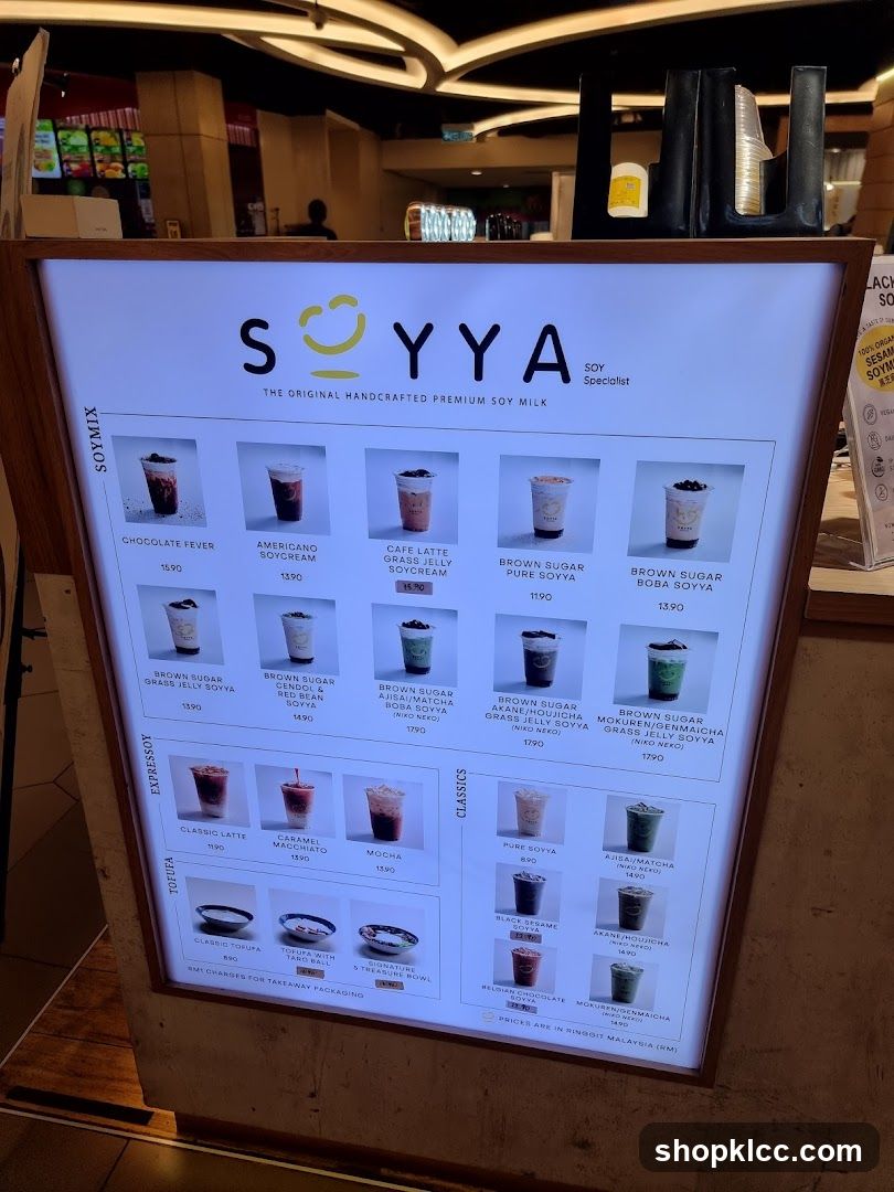 SOYYA Menu