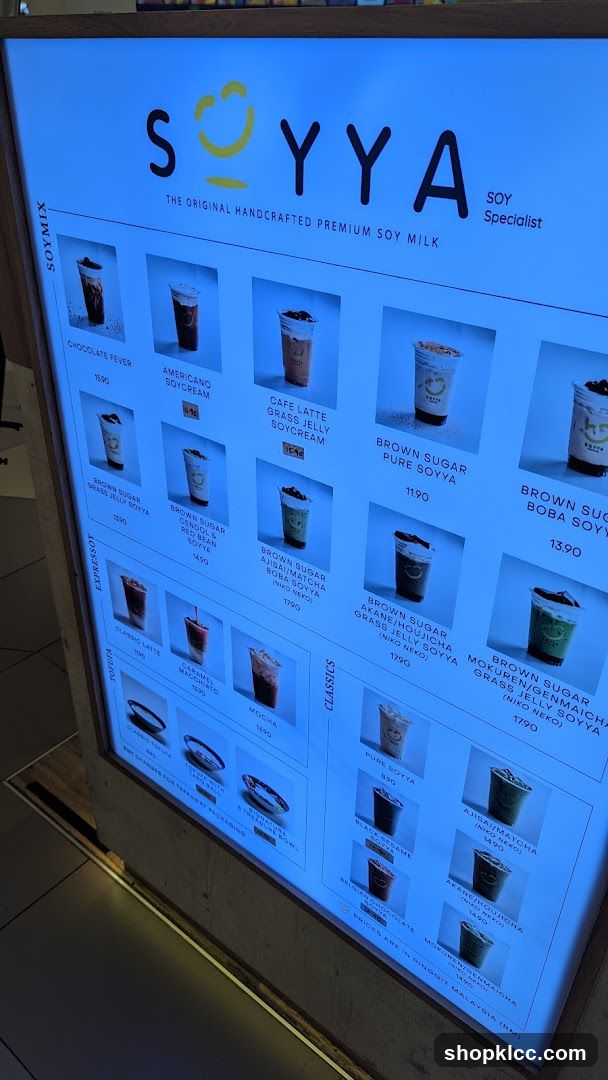 SOYYA Menu