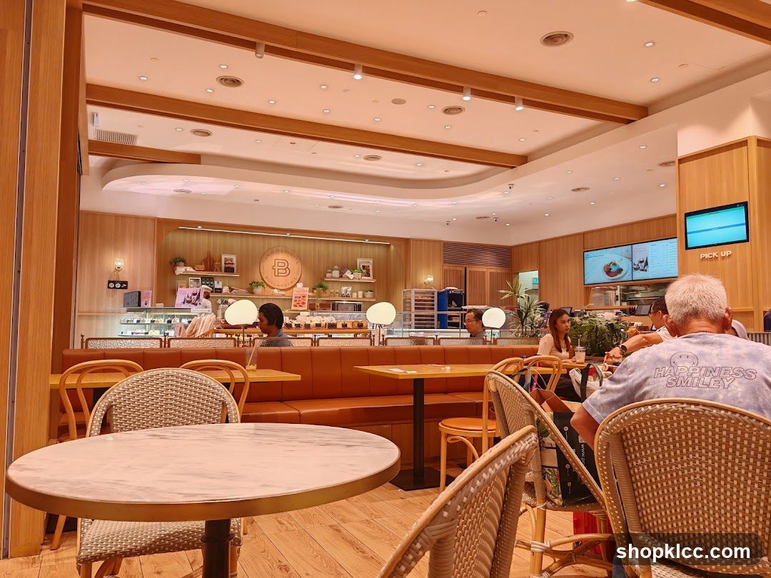 Interior of a cafe with patrons