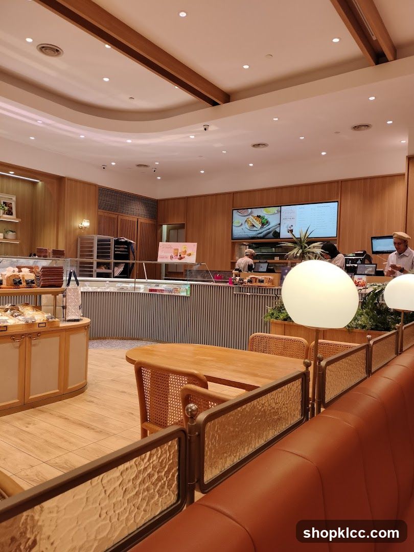 Cafe Interior with Display and Seating