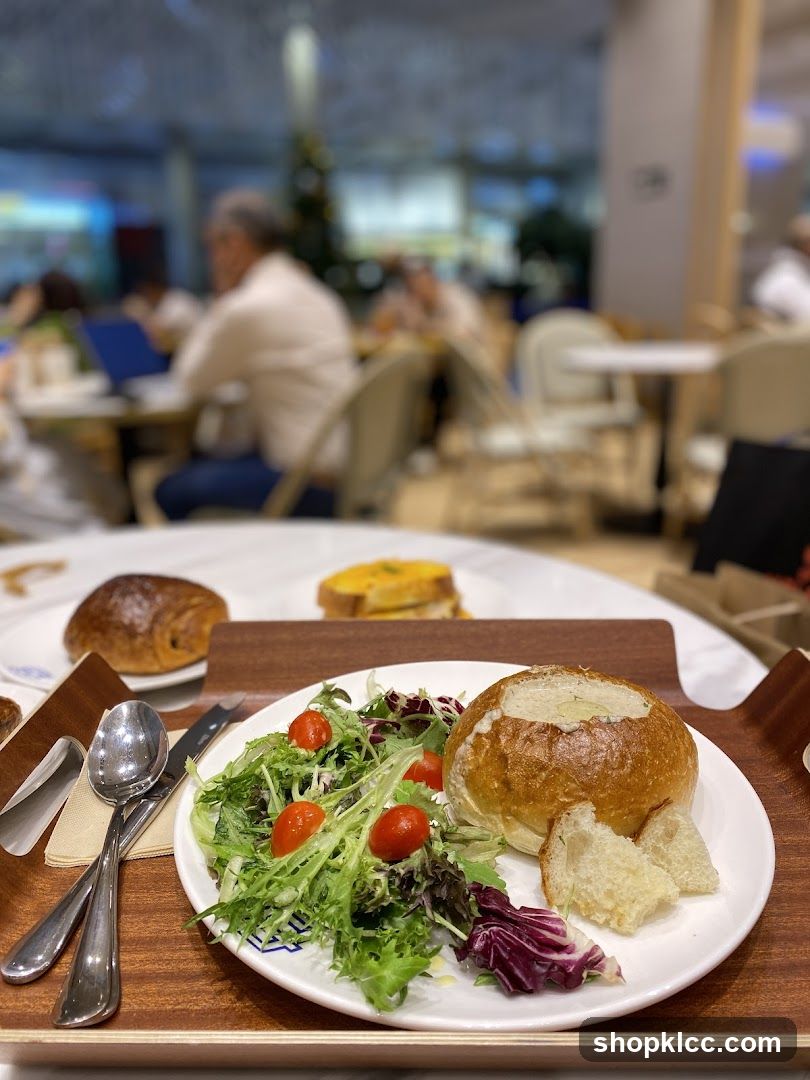 Soup in a Bread Bowl with Salad