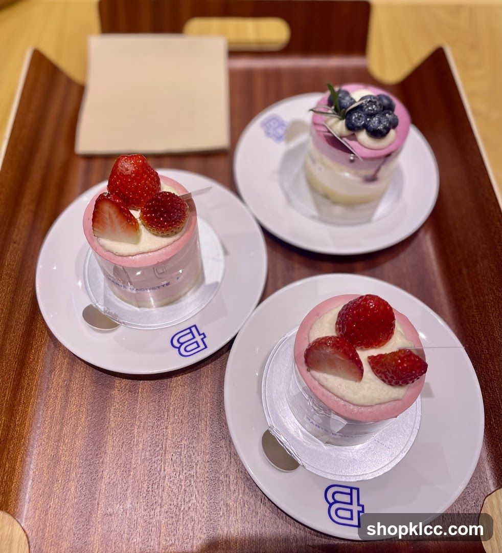 Three Small Cakes on a Tray