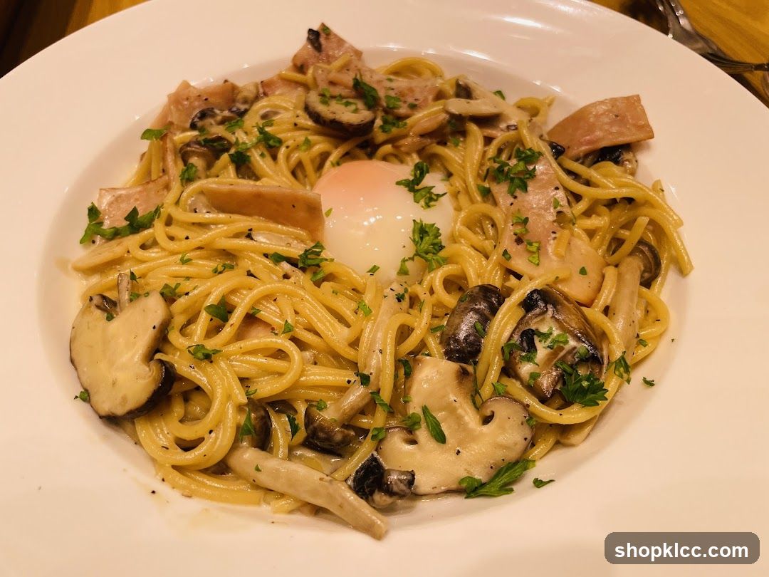 Mushroom and Bacon Pasta