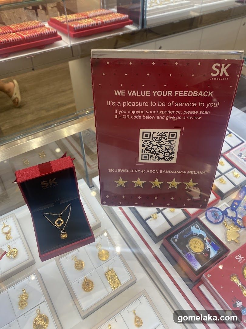 SK Jewellery Feedback Sign