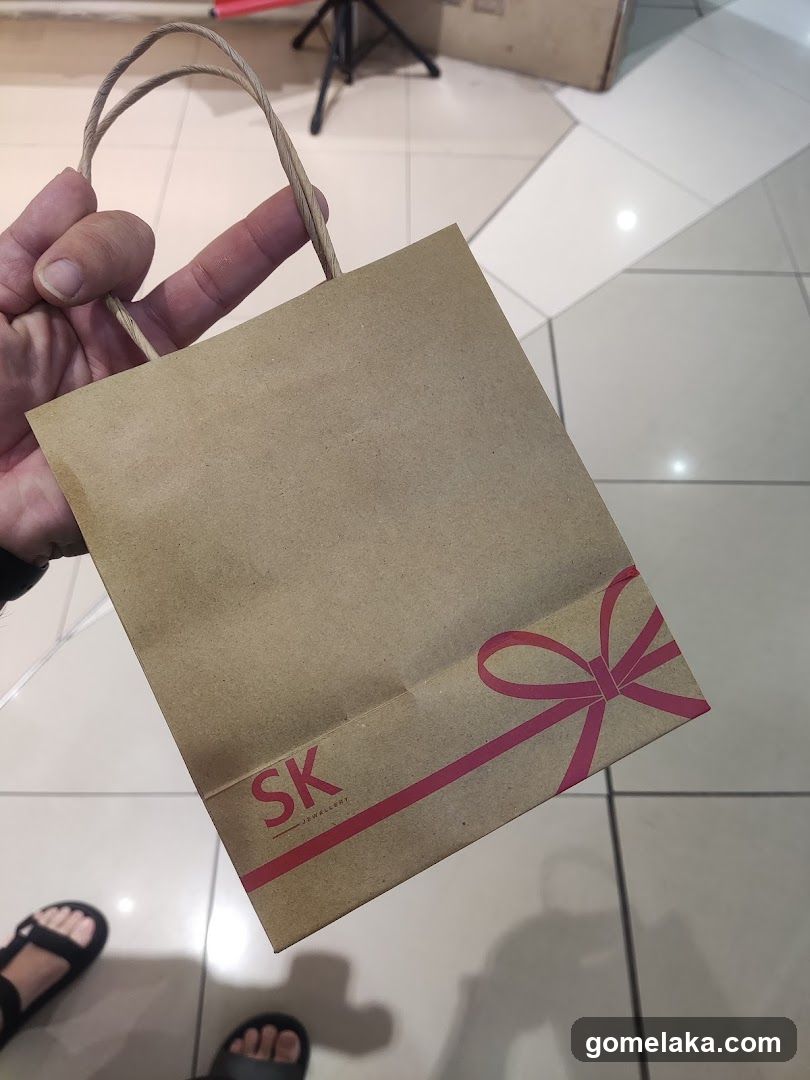 Hand holding shopping bag