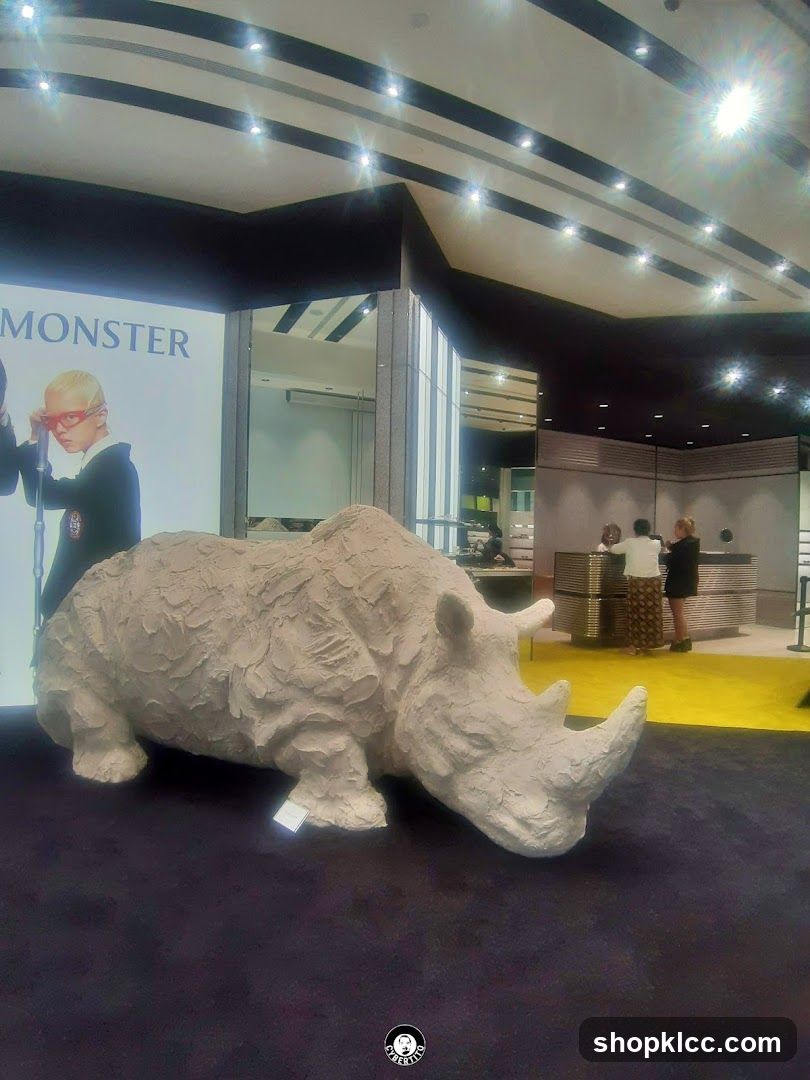 Rhino Sculpture in Store
