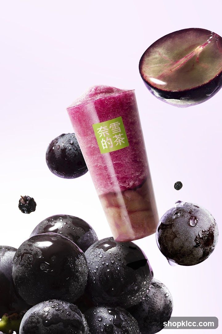 Grape Smoothie with Brand Logo
