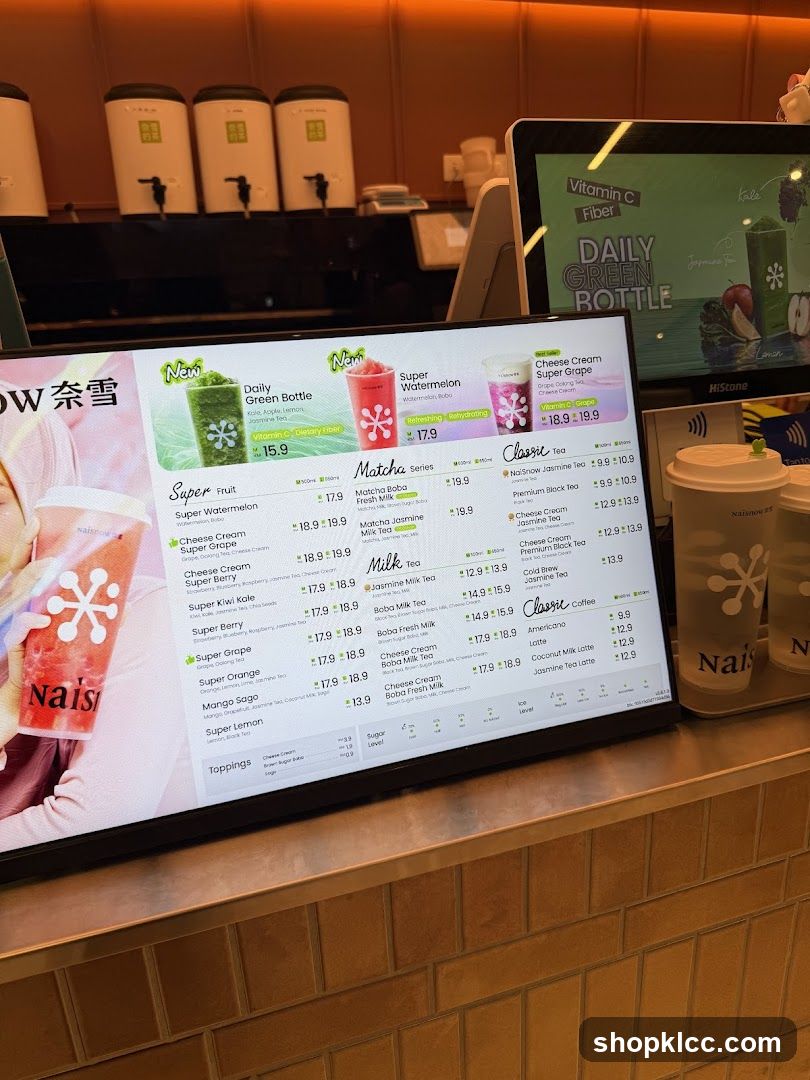 NaiSnow Menu