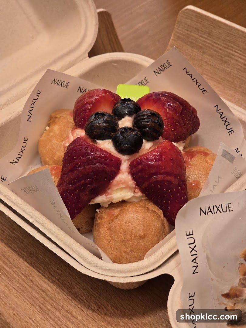 Dessert with Strawberries and Blueberries