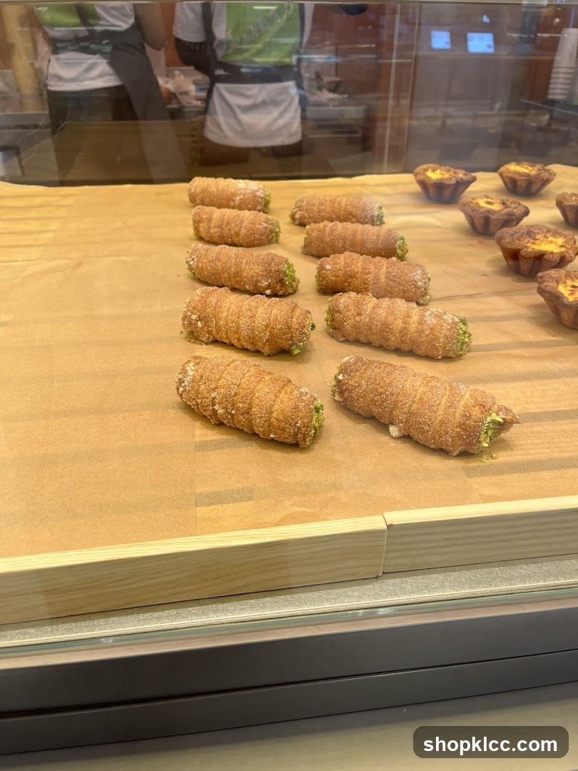 Pastries in a Display Case
