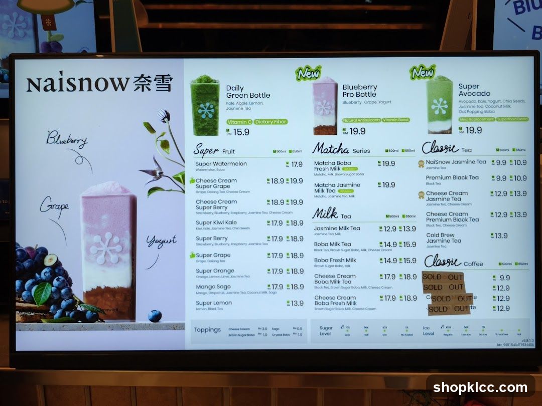 Naisnow Menu
