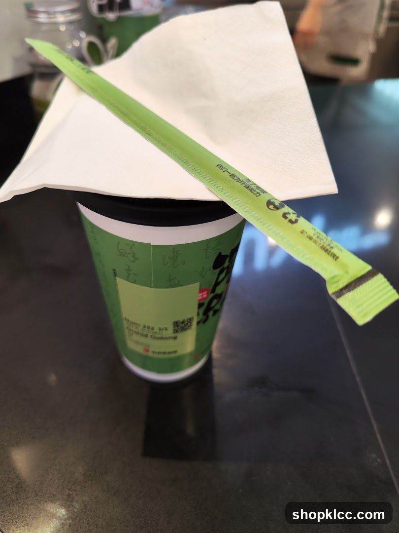 Beverage Cup with Straw