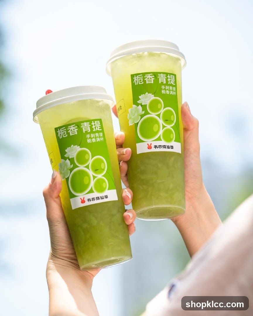Two cups of green tea