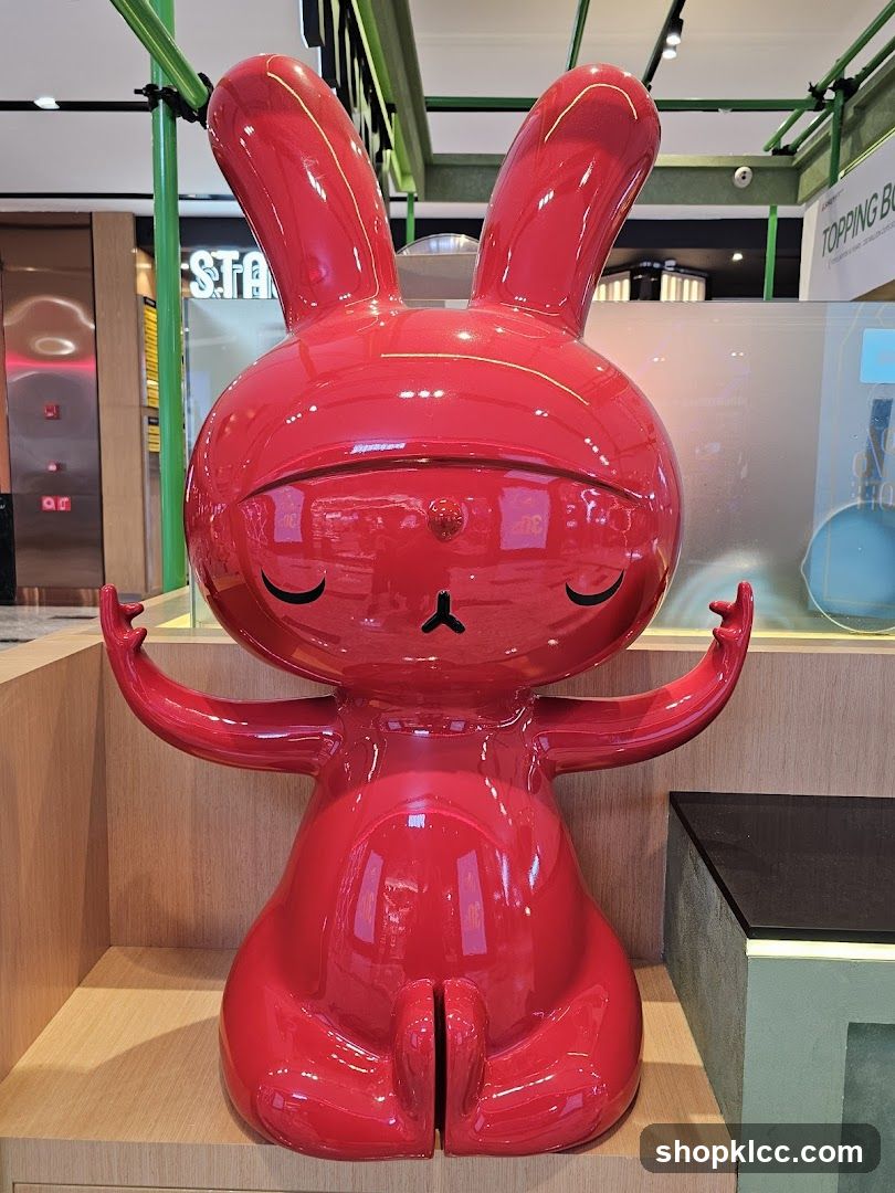 Red Bunny Sculpture