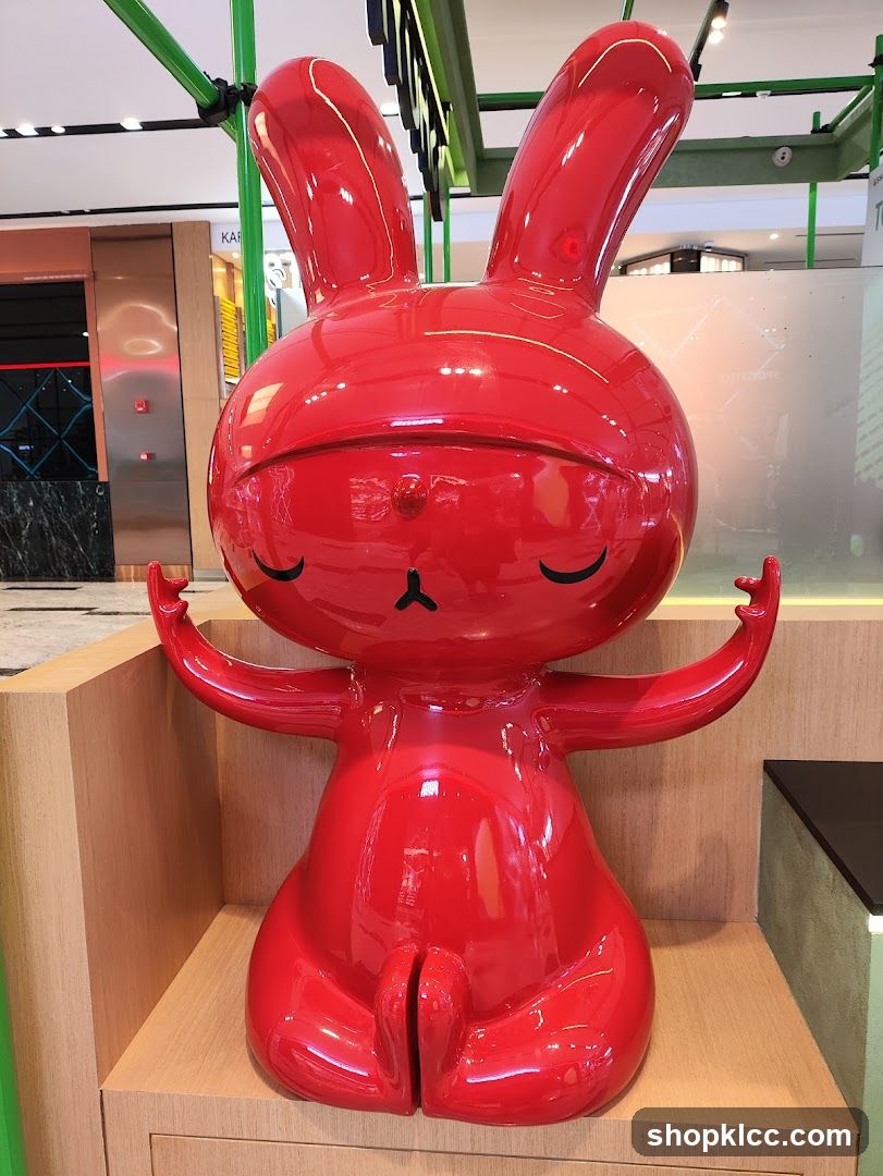 Red Bunny Sculpture