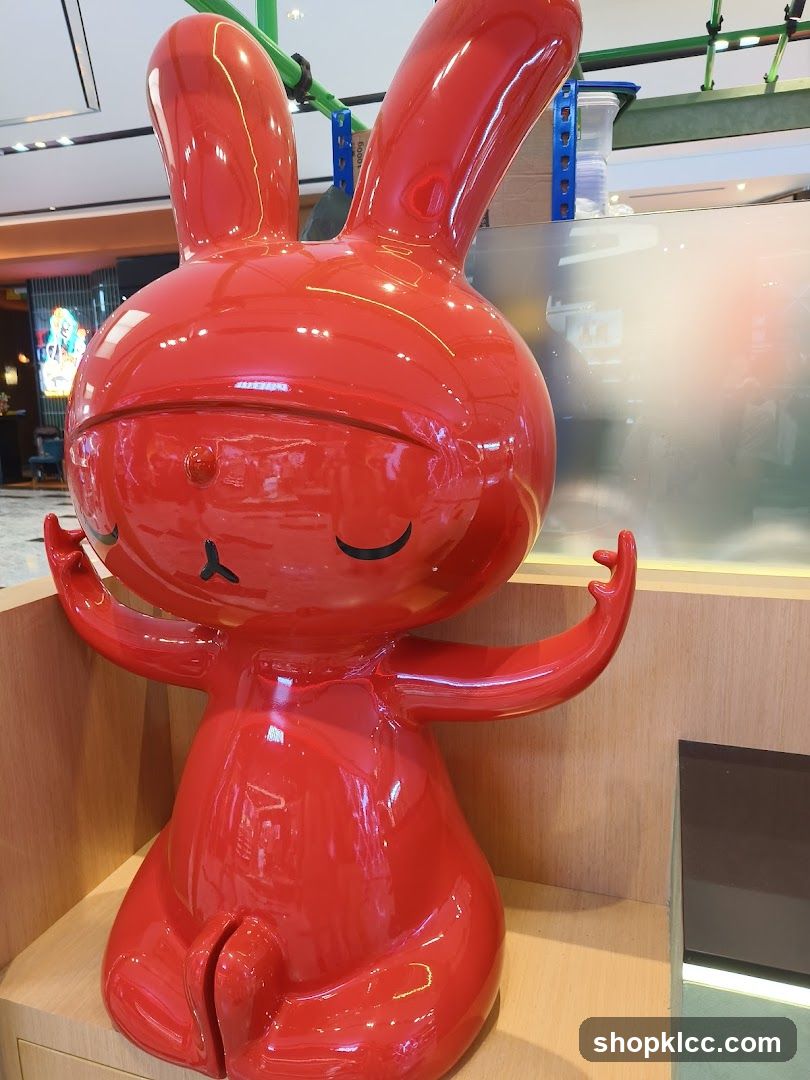 Red Bunny Sculpture