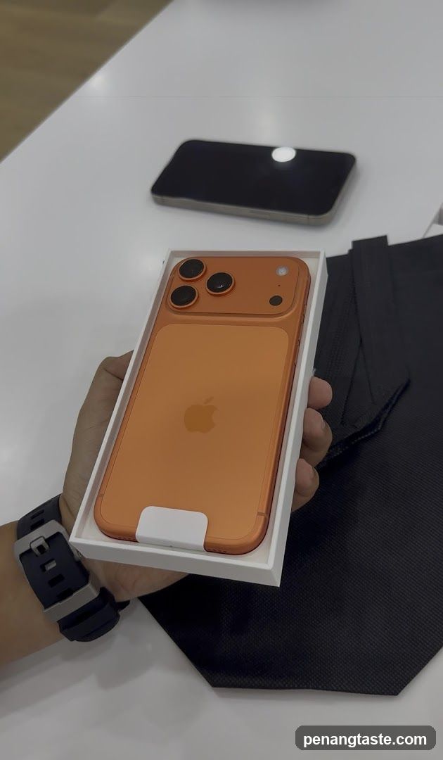 Orange iPhone in Box